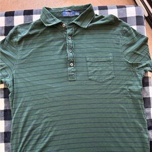 Ralph Lauren Green Striped Polo Shirt